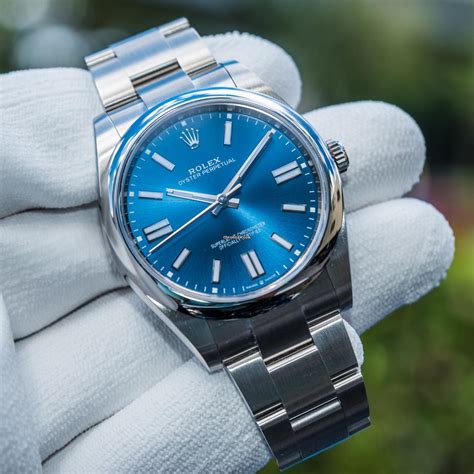 rolex armbanduhr blau|rolex oyster perpetual 41 uhr.